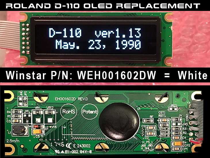 Roland D-10 Version 1.06 Firmware OS Upgrade Update eprom for D10 