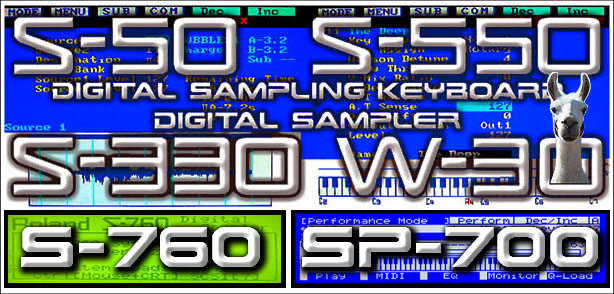 Roland S-50/S-550/S-330/S-760/SP-700/W-30 Sampler Homepage - Free