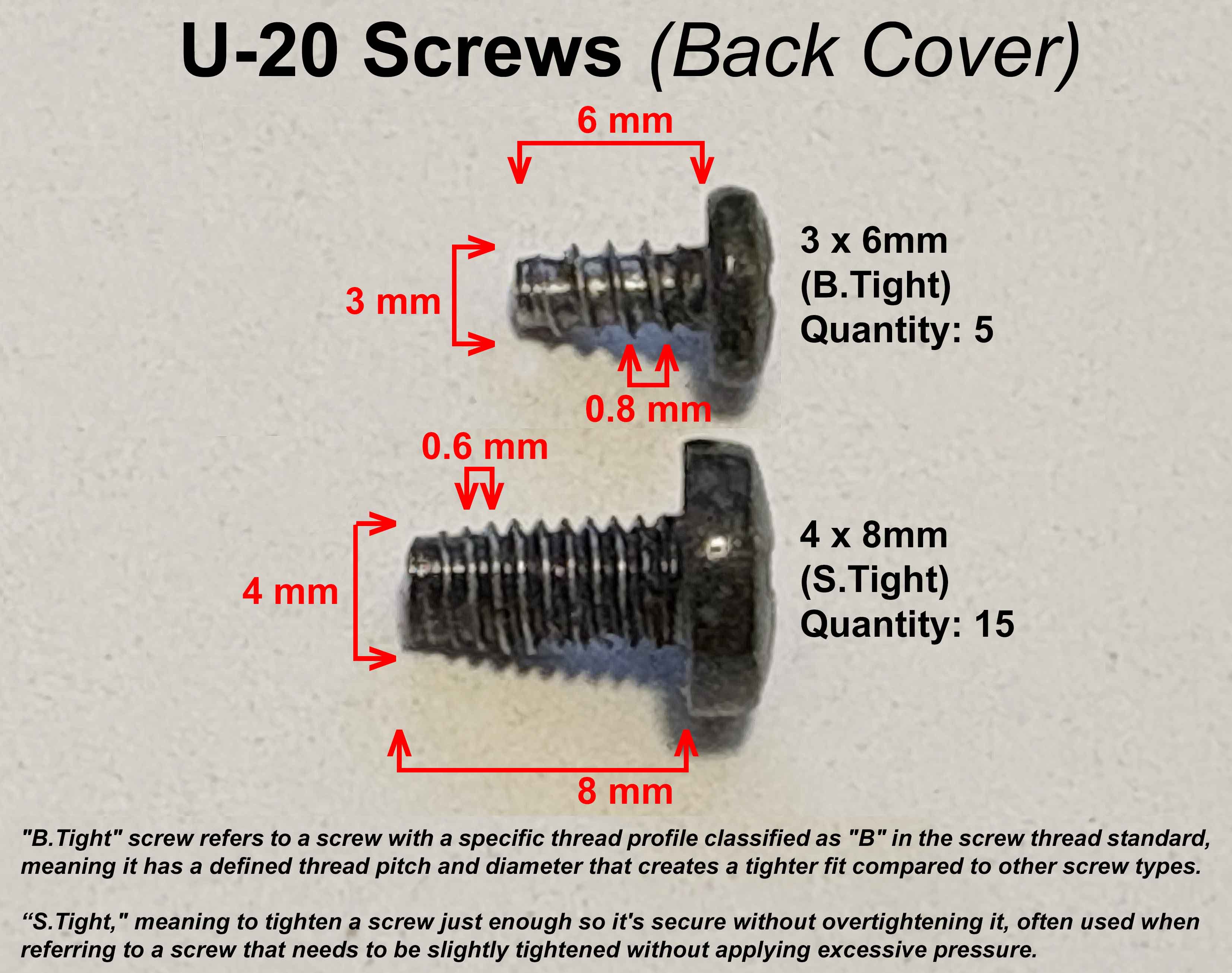 U-20 Screws